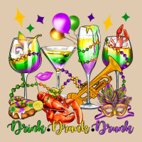 Drink Drank Drunk Mardi Gras Wine Glasses Olivia Heavyweight Sweatshirt | Teevron