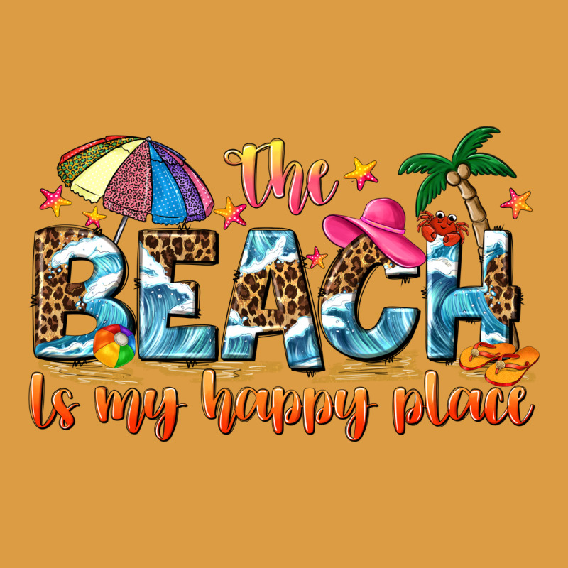 The Beach Is My Happy Place Urban Heavy Tee by NancyCooperArtShop | Teevron