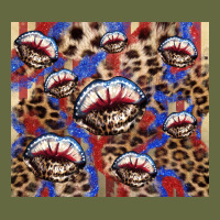 American Flag Lips Leopard  Tumbler Long Sleeve Tee | Teevron