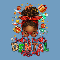 Santa's Favorite Dental Assistant Afro Messy Bun Urban Heavy Tee | Teevron
