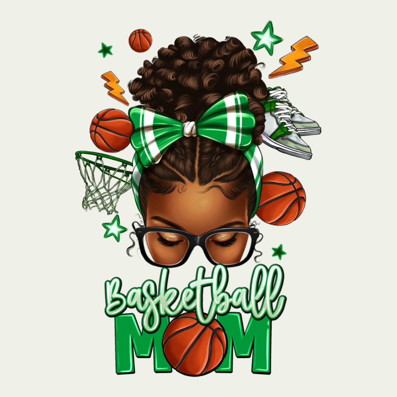 Basketball Mom Afro Messy Bun Urban Heavy Tee by texasbilliewilder | Teevron