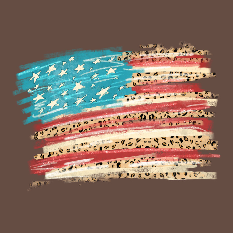 American Flag With Leopard Long Sleeve Tee by HowdyJamesFarm | Teevron