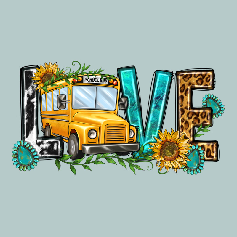 School Bus Love Heavy Core Tee by NancyCooperArtShop | Teevron