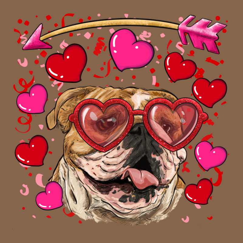 Valentine's Day  Brown English Bulldog Premium Tee by RanaPortraitStore | Teevron