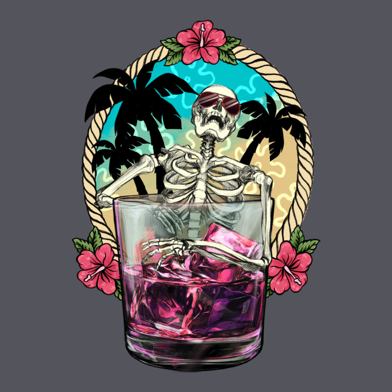 Summer Skeleton Cocktail Vintage Hoodie by NancyCooperArtShop | Teevron