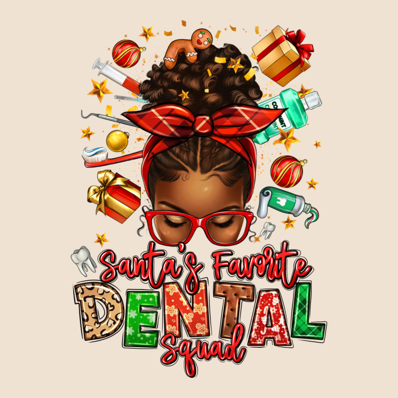 Santa's Favorite Dental Squad Afro Messy Bun Urban Heavy Tee by texasbilliewilder | Teevron