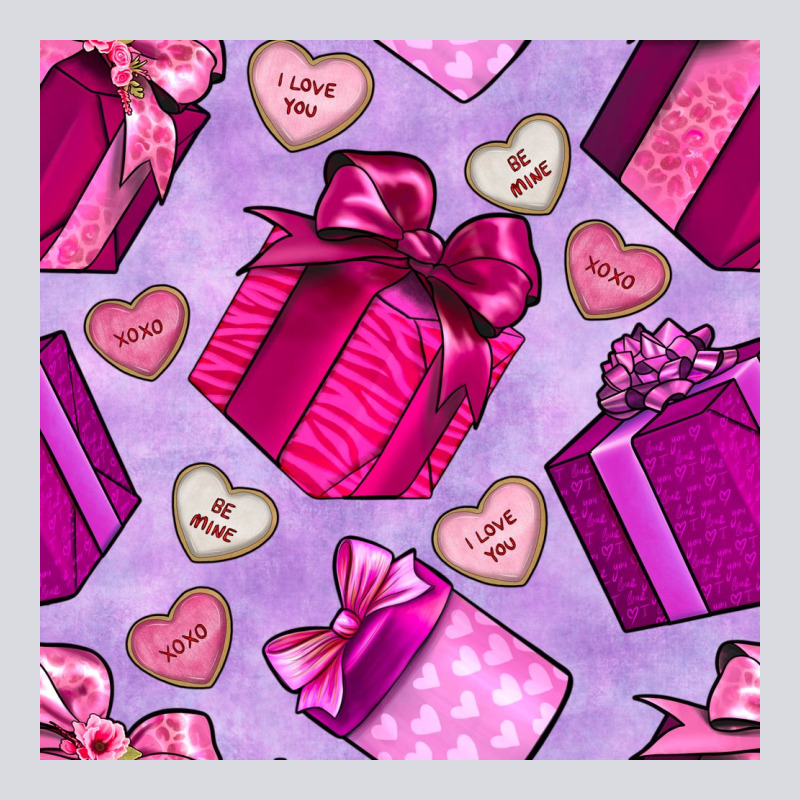 Valentines Day Gift Box And Cookie Seamless Pattern Zipper Hoodie by BundleAndBundleShop | Teevron