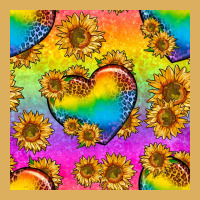 Pride Lgbtq Leopard Hearts And Sunflowers Seamless Premium Hoodie | Teevron