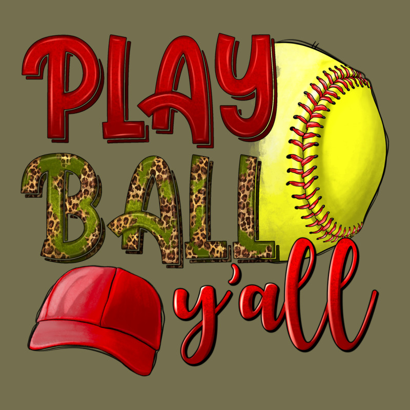 Play Ball Y'all Softball Vintage Hoodie by NancyCooperArtShop | Teevron