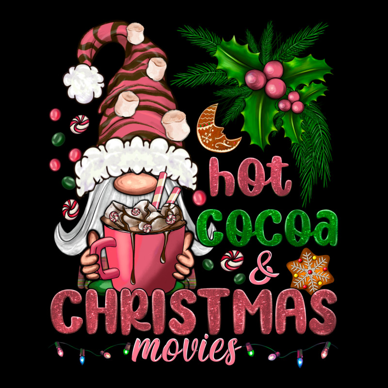 Pink Christmas Hot Cocoa And Christmas Movies Ladies Tee by NancyCooperArtShop | Teevron