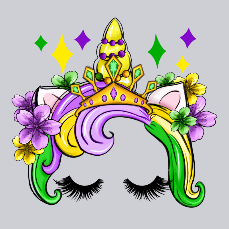 Unicorn Mardi Gras Olivia Heavyweight Sweatshirt by OliviaCreatesArt | Teevron