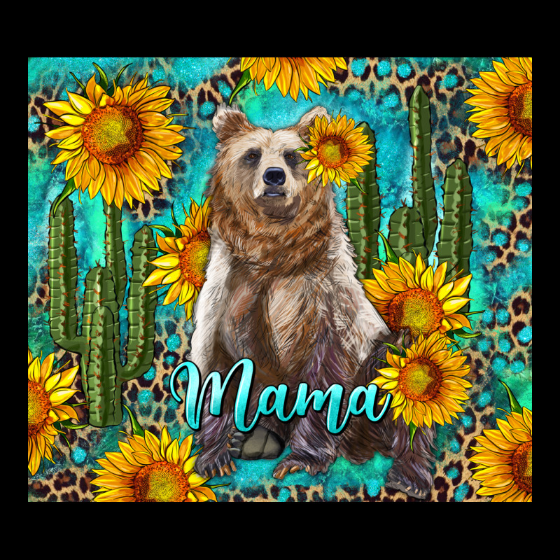 Mama Bear With Sunflowers And Cactus Urban Hoodie by Artiststas | Teevron