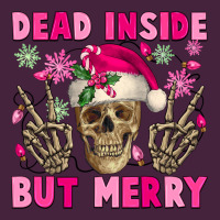 Dead Inside But Merry Pink Christmas Skeleton Premium Tee | Teevron