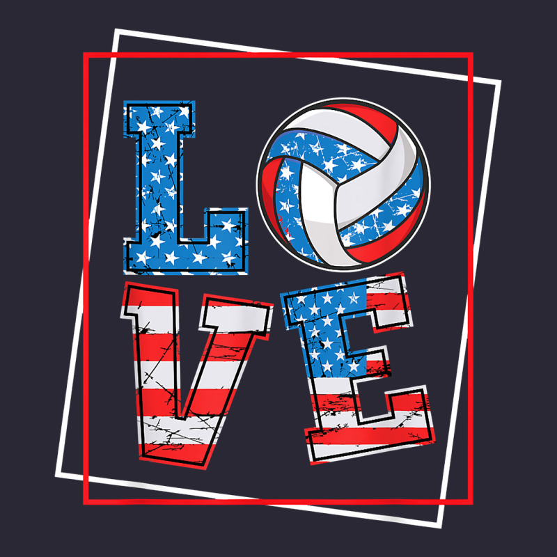 Love Usa Flag Volleyball Gifts For Volleyball Fans Teen T Shirt Vintage Tee by minhPixels | Teevron