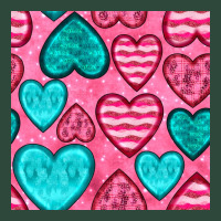 Valentines Day Hearts Seamless Pattern Zipper Hoodie | Teevron