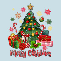 Merry Christmas Tree With Gift Box Ladies Tee | Teevron