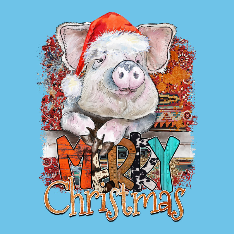 Merry Christmas Pig Premium Sweatshirt by CowhideDigitalArt | Teevron