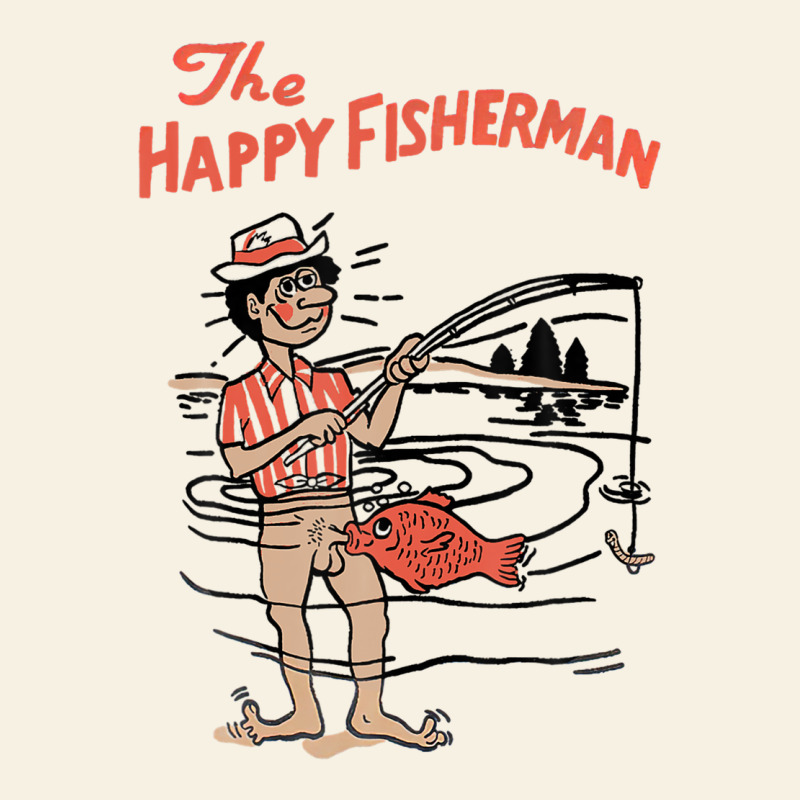 Vintage The Happy Fisherman 2022 Fishing Mens Kids Vintage Tee by minhPixels | Teevron