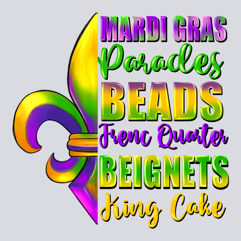 Mardi Gras Parades Beads French Quarter Beignets Zipper Hoodie by FaDigitalArtStudio | Teevron