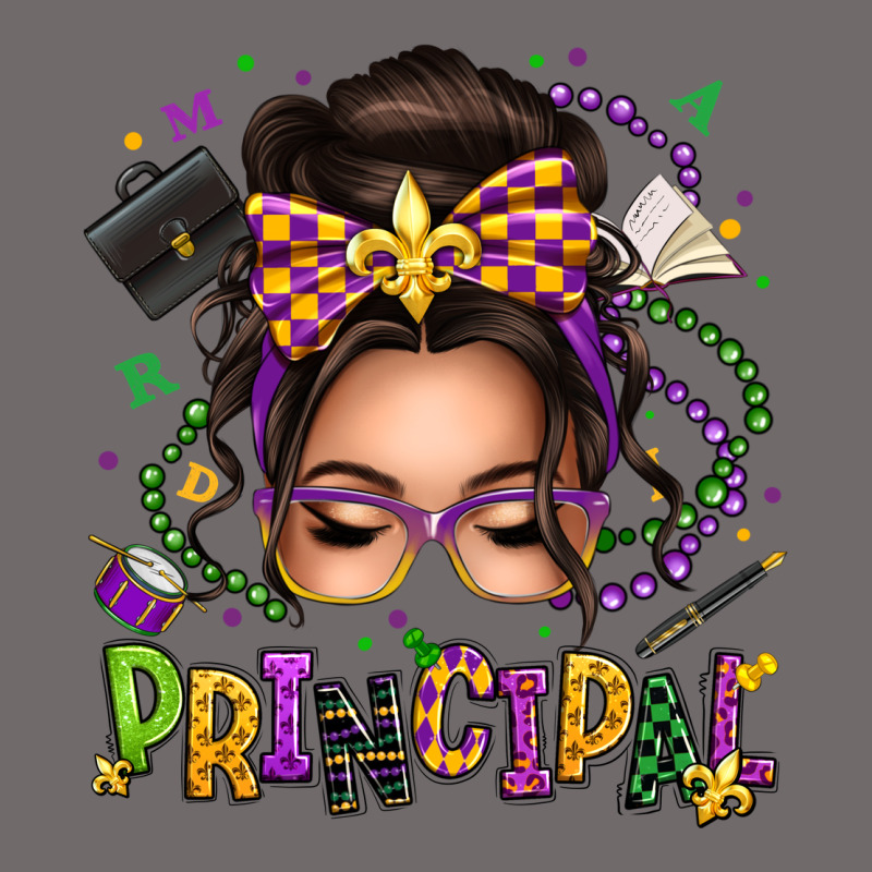 Mardi Gras Principal Caucasian Messy Bun Urban Heavy Tee by texasbilliewilder | Teevron