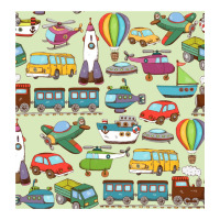 Planes, Trains, and Automobiles pattern Chiffon Top | Teevron