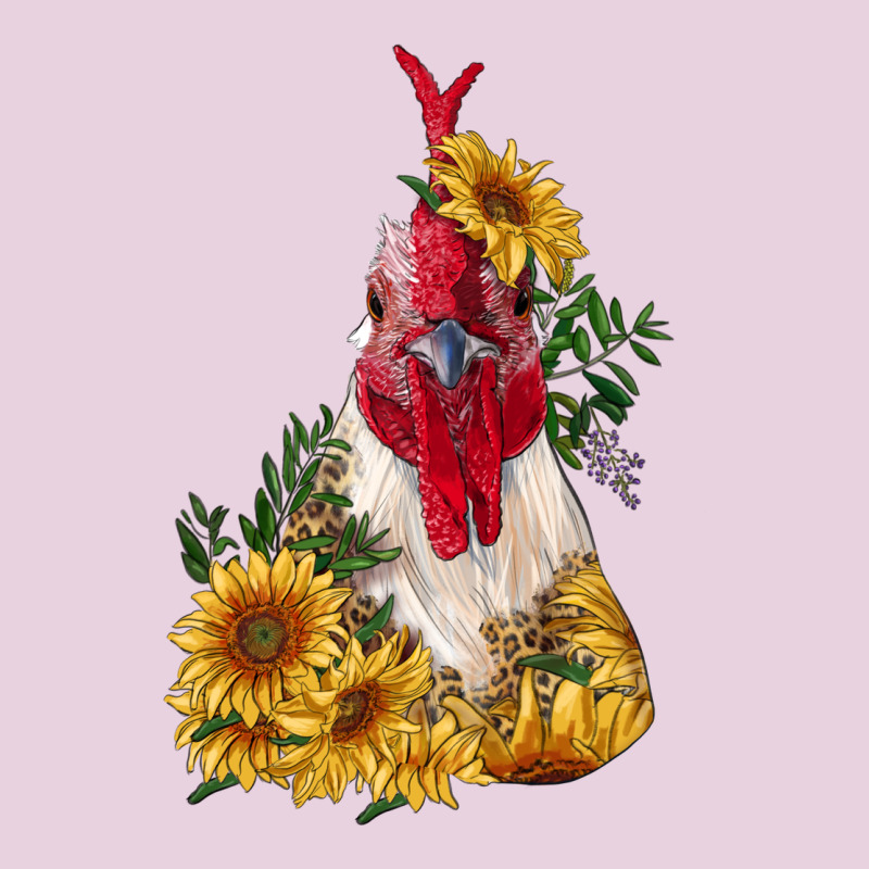 Sunflower Rooster With Leopard Ladies Tee by RanaPortraitStore | Teevron