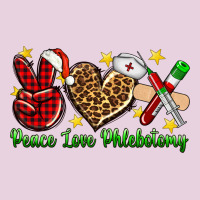 Peace Love Phlebotomy Christmas Ladies Tee | Teevron