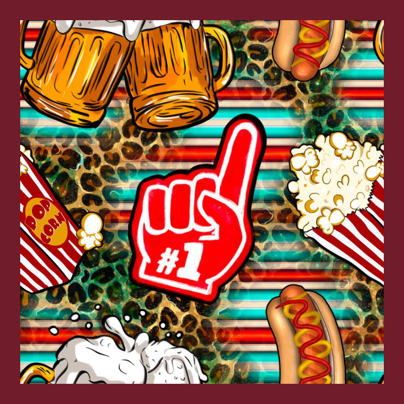 American Football Snacks With Serape And Leopard Zipper Hoodie by BundleAndBundleShop | Teevron