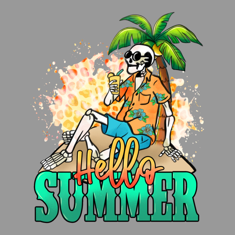 Hello Summer Skeleton Vintage Hoodie by NancyCooperArtShop | Teevron