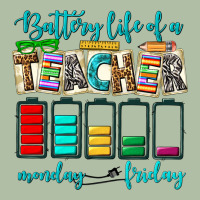 Battery Life Of A Teacher Monday Friday Urban Heavy Tee | Teevron