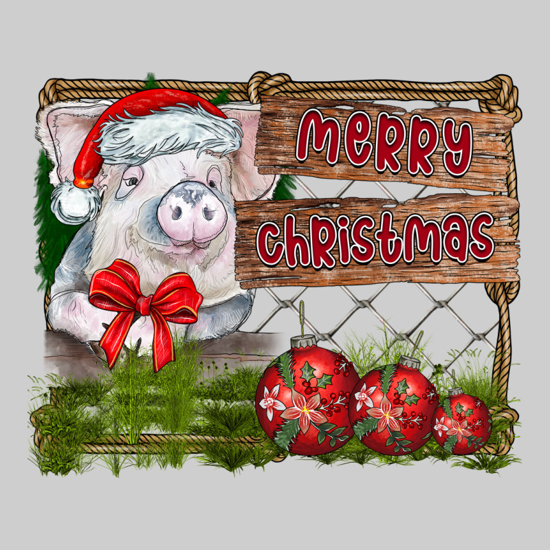 Merry Christmas Pig Premium Sweatshirt by CowhideDigitalArt | Teevron