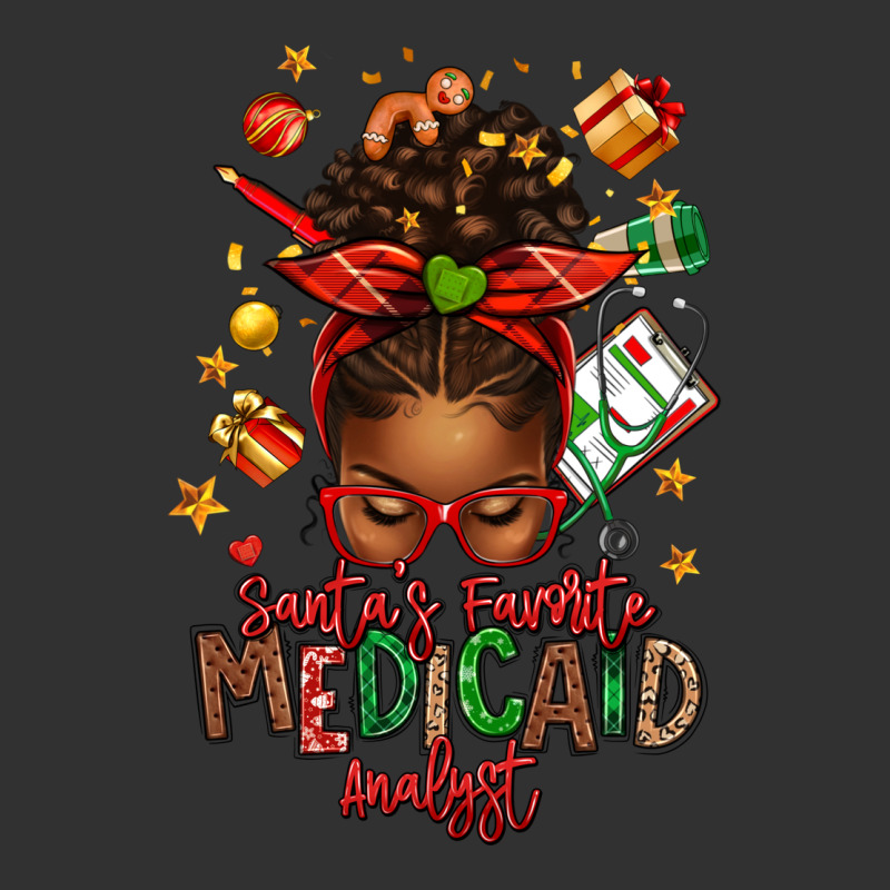 Santa's Favorite Medicaid Analyst Afro Messy Bun Urban Heavy Tee by texasbilliewilder | Teevron