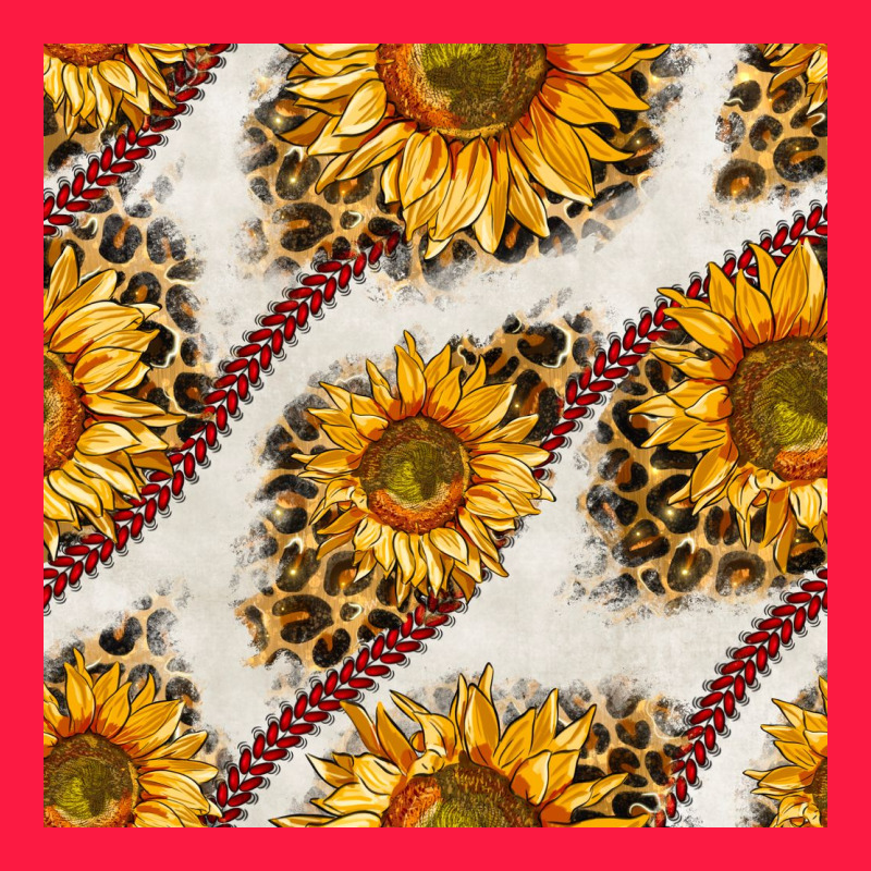 Baseball Sunflowers And Leopard Seamless Pattern Zipper Hoodie by BundleAndBundleShop | Teevron