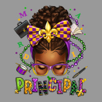 Mardi Gras Principal Afro Messy Bun Vintage Hoodie | Teevron