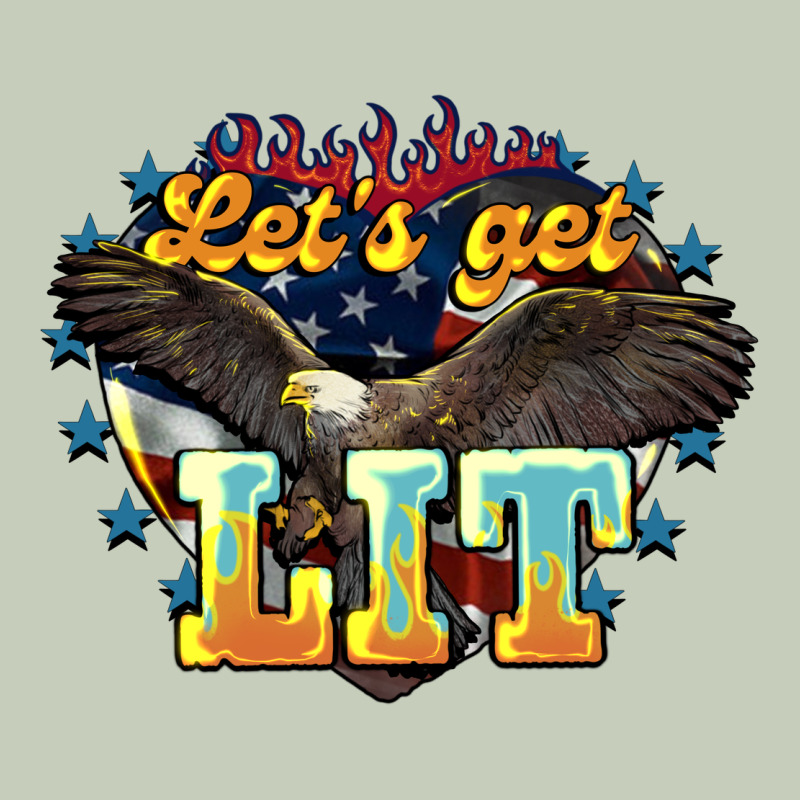 Let's Get Lit America Eagle 4th Of July Long Sleeve Tee by HowdyJamesFarm | Teevron