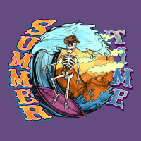 Summer Time Skeleton Surfing Vintage Hoodie | Teevron