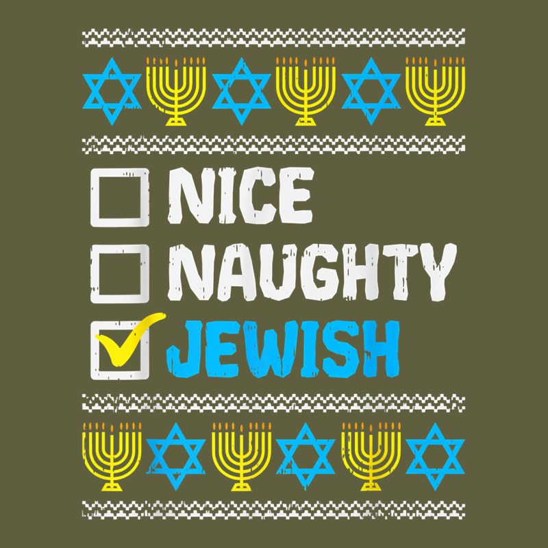 Nice Naughty Jewish Ugly Hanukkah Sweater Chanukah Jew Gift Premium T Vintage Tee by minhPixels | Teevron