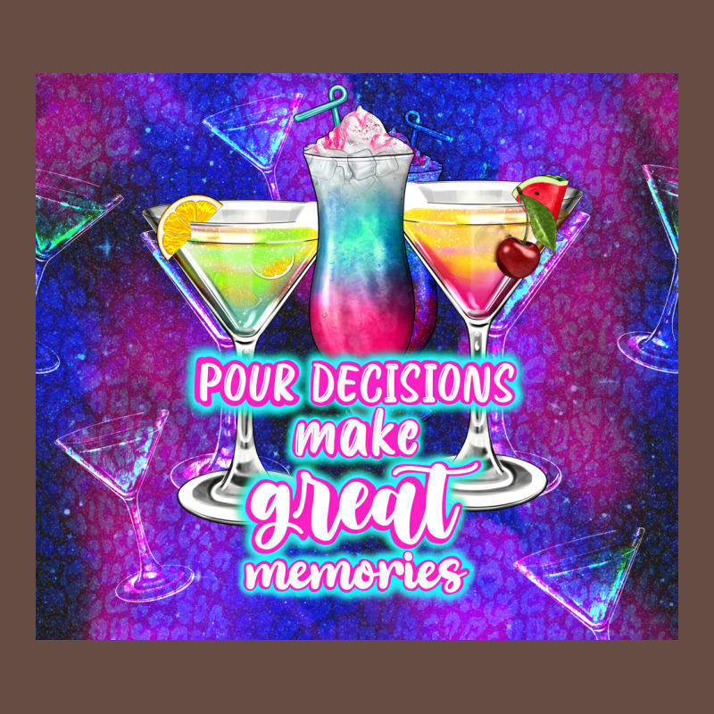 Pour Decisions Make Great Memories Long Sleeve Tee by TumblerDesignByShophia | Teevron