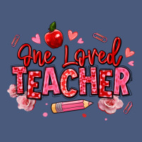 One Loved Teacher Afro Messy Bun Vintage Hoodie | Teevron