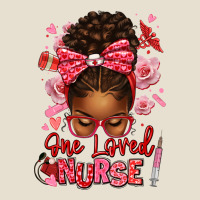 One Loved Nurse Afro Messy Bun Urban Heavy Tee | Teevron