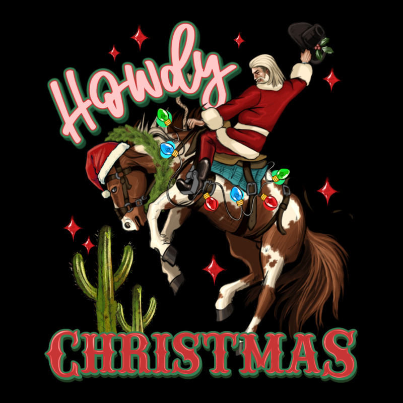 Howdy Christmas Cowboy Santa Heavy Core Tee by MaliasSmallBusiness | Teevron