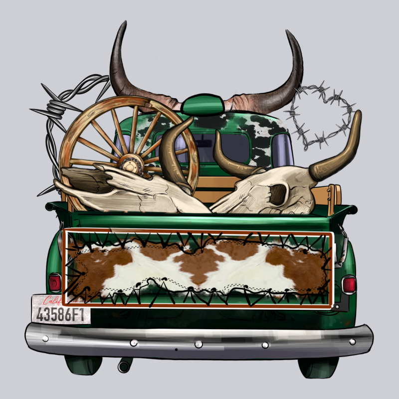 Cowhide And Hunter Truck Olivia Heavyweight Sweatshirt by OliviaCreatesArt | Teevron