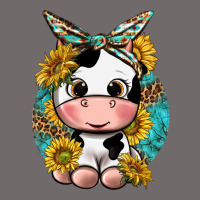 Cute Cow With Sunflower And Leopard Urban Heavy Tee | Teevron