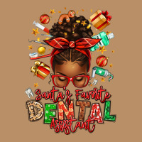 Santa's Favorite Dental Assistant Afro Messy Bun Vintage Hoodie | Teevron