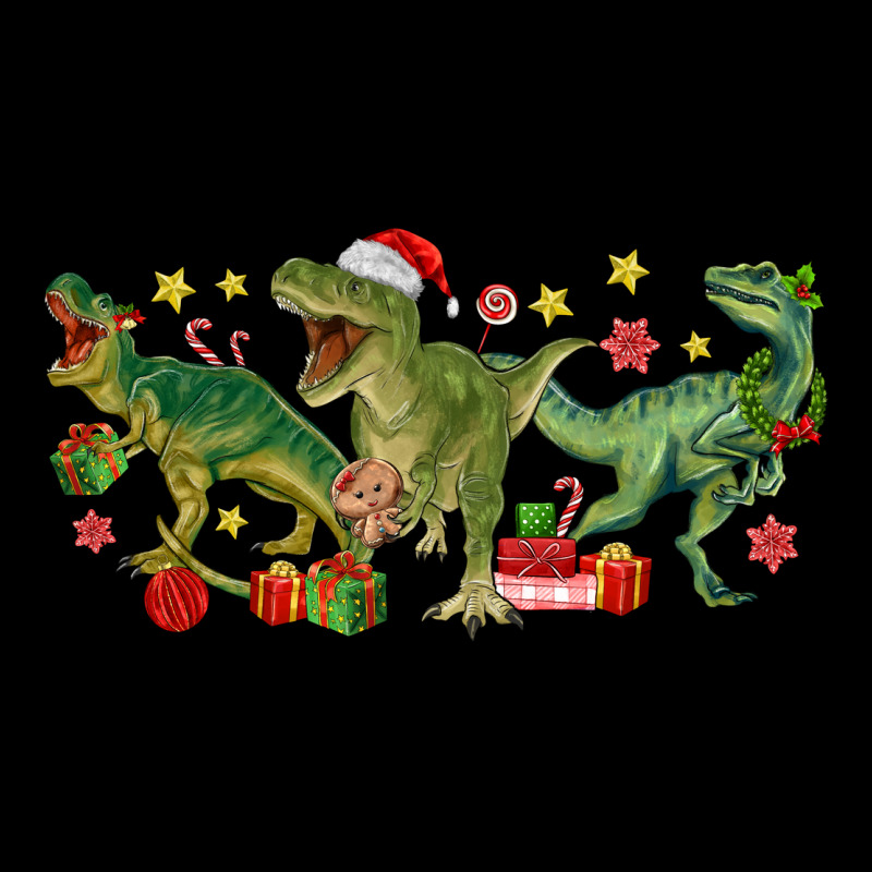 Christmas Dinosaurs Heavy Core Tee by MaliasSmallBusiness | Teevron
