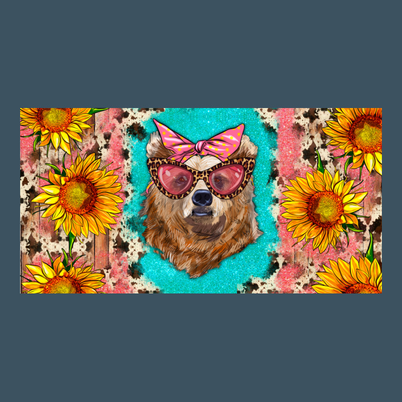Mama Bear With Sunflowers And Glasses License Plate Urban Hoodie by Artiststas | Teevron