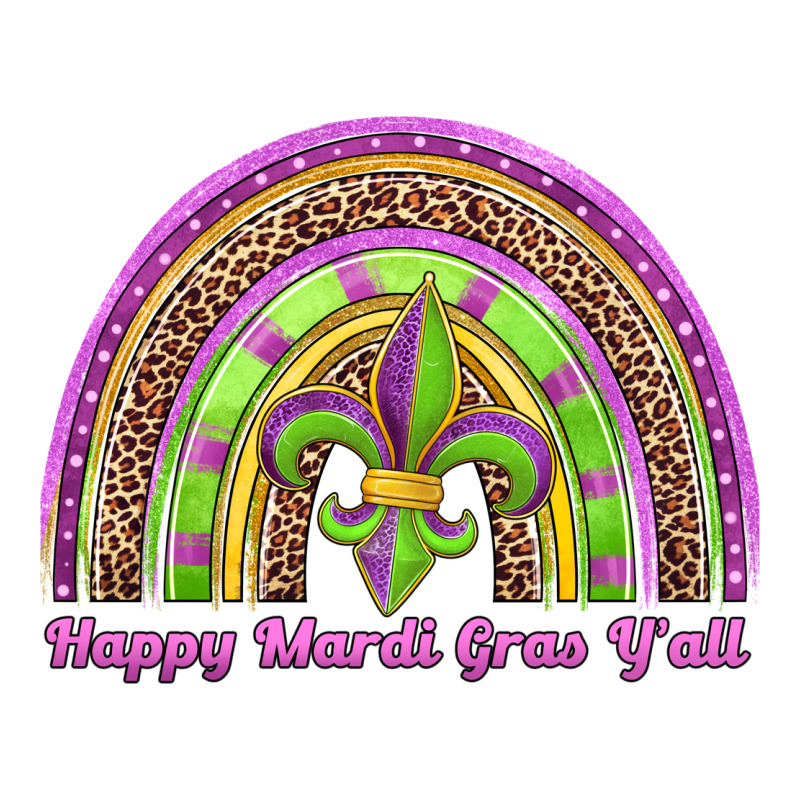 Happy Mardi Gras Y'all Rainbow Long Sleeve Tee by Jasminsmagicworld | Teevron