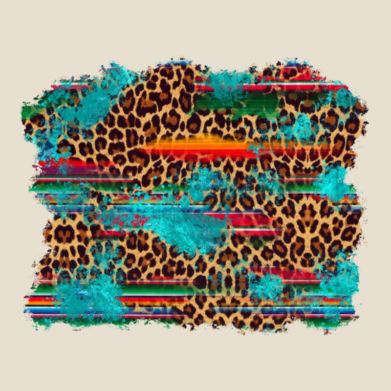 Western Serape Leopard Turquoise  Background Urban Hoodie by Artiststas | Teevron