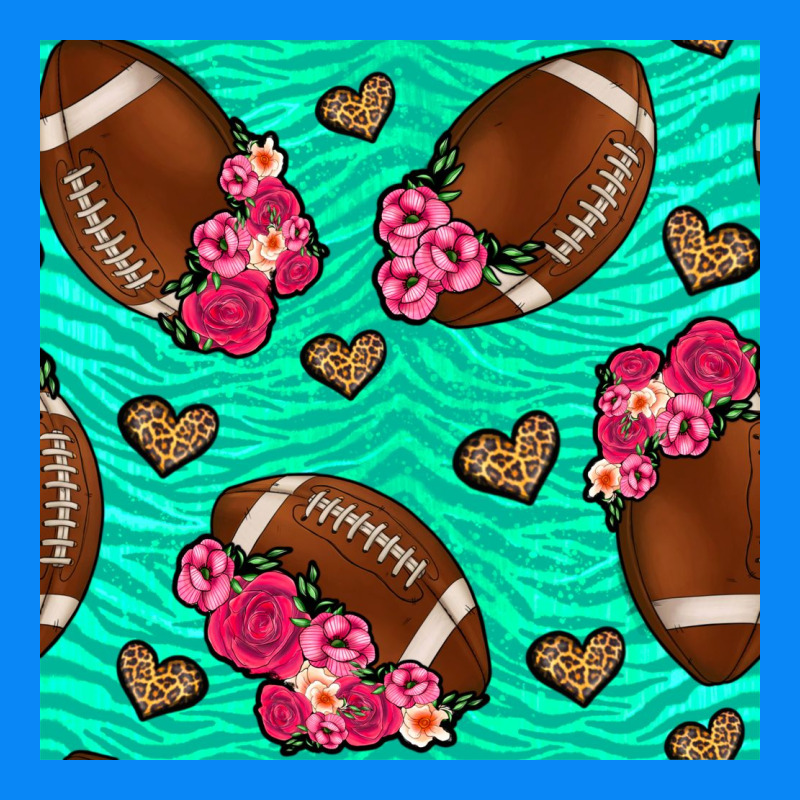 American Football Roses And Hearts Seamless Pattern Zipper Hoodie by BundleAndBundleShop | Teevron