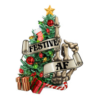 Festive Af Christmas Middle Finger Premium Tee | Teevron